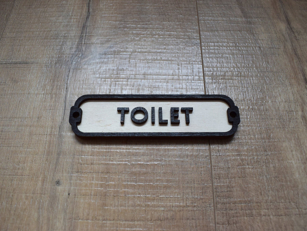 Toilet Sign, WC Sign, Door Sign, Toilet Decor, Toilet Plate, Toilet Plaque, Door Plaque, Vintage Style, Railway Style, Retro Style,Wood Gift