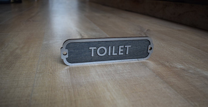 Luxury Toilet Sign, WC Sign, Door Sign, Toilet Decor, Toilet Plate, Toilet Plaque, Door Plaque, Vintage Style, Railway Style, Retro Style